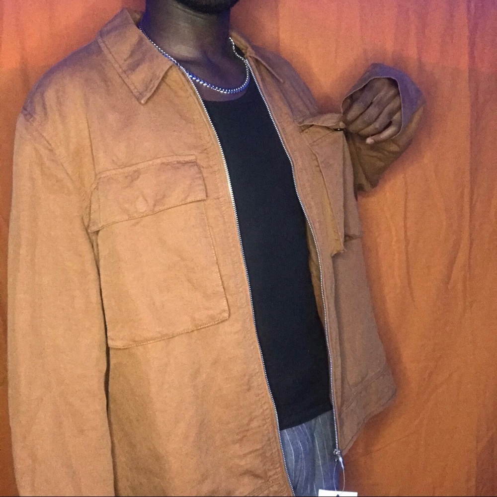 Asos white brown jacket